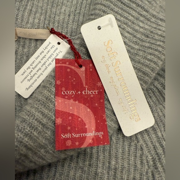 NWT Soft Surroundings Calanthe Cashmere Pullover Heather Gray Size XS $180.00 - Picture 6 of 14